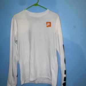 Nike long sleeve white T shirt